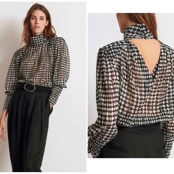BA&SH Black Multi Baldwin Top 🖤 NWT 0